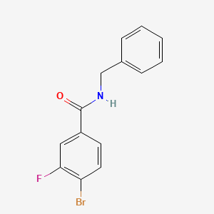 molecular formula C14H11BrFNO B1452119 N-benzyl-4-bromo-3-fluorobenzamide CAS No. 1282306-68-6