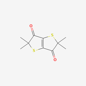 molecular formula C10H12O2S2 B14521193 2,2,5,5-Tetramethylthieno[3,2-b]thiophene-3,6(2H,5H)-dione CAS No. 62738-30-1