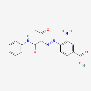 3-Amino-4-[(E)-(1-anilino-1,3-dioxobutan-2-yl)diazenyl]benzoic acid