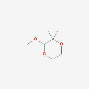 molecular formula C7H14O3 B14521206 3-Methoxy-2,2-dimethyl-1,4-dioxane CAS No. 62599-55-7