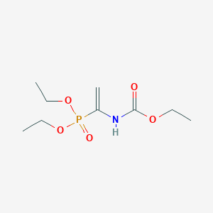 molecular formula C9H18NO5P B14521211 Diethyl {1-[(ethoxycarbonyl)amino]ethenyl}phosphonate CAS No. 62381-05-9