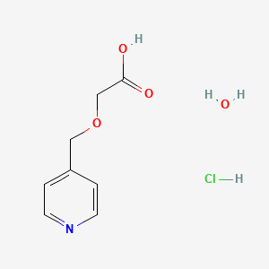 molecular formula C8H12ClNO4 B1452122 Chlorhydrate d’acide (pyridin-4-ylméthoxy)acétique hydraté CAS No. 1452518-57-8