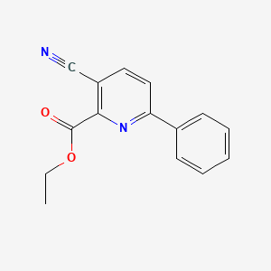 molecular formula C15H12N2O2 B1452123 Ethyl 3-cyano-6-phenyl-2-pyridinecarboxylate CAS No. 1221792-25-1