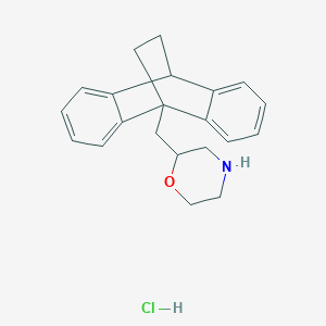 2-(1-Tetracyclo[6.6.2.02,7.09,14]hexadeca-2,4,6,9,11,13-hexaenylmethyl)morpholine;hydrochloride