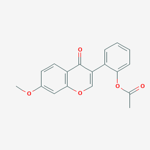 molecular formula C18H14O5 B14521266 2-(7-Methoxy-4-oxo-4H-1-benzopyran-3-yl)phenyl acetate CAS No. 62536-79-2