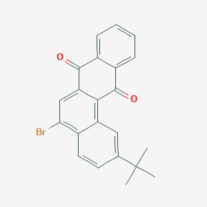 molecular formula C22H17BrO2 B14521269 5-Bromo-2-tert-butyltetraphene-7,12-dione CAS No. 62452-72-6