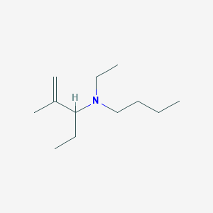 molecular formula C12H25N B14521274 N-Butyl-N-ethyl-2-methylpent-1-en-3-amine CAS No. 62721-78-2