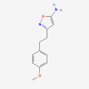 molecular formula C12H14N2O2 B1452129 3-[2-(4-Methoxyphenyl)ethyl]-1,2-oxazol-5-amine CAS No. 1152599-47-7