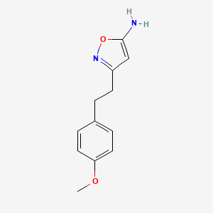 molecular formula C12H14N2O2 B1452129 3-[2-(4-甲氧基苯基)乙基]-1,2-恶唑-5-胺 CAS No. 1152599-47-7