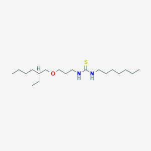 molecular formula C19H40N2OS B14521293 N-{3-[(2-Ethylhexyl)oxy]propyl}-N'-heptylthiourea CAS No. 62552-02-7