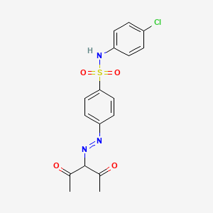 N-(4-Chlorophenyl)-4-[(E)-(2,4-dioxopentan-3-yl)diazenyl]benzene-1-sulfonamide