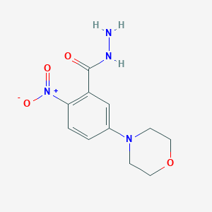 molecular formula C11H14N4O4 B1452135 5-Morpholino-2-nitrobenzenecarbohydrazide CAS No. 1135283-85-0