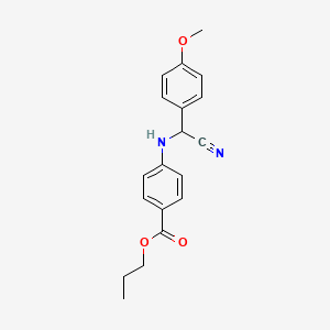 Propyl 4-{[cyano(4-methoxyphenyl)methyl]amino}benzoate