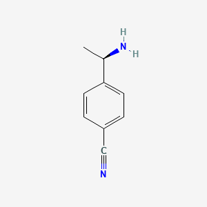 molecular formula C9H10N2 B1452140 (R)-4-(1-aminoethyl)benzonitrile CAS No. 210488-53-2