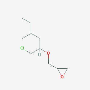 molecular formula C10H19ClO2 B14521424 2-{[(1-Chloro-4-methylhexan-2-yl)oxy]methyl}oxirane CAS No. 62629-46-3