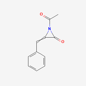 molecular formula C11H9NO2 B14521432 1-Acetyl-3-benzylideneaziridin-2-one CAS No. 62846-43-9