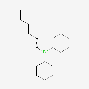 Dicyclohexyl(hex-1-EN-1-YL)borane