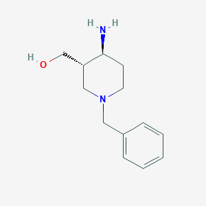 molecular formula C13H20N2O B1452145 trans-4-Amino-1-benzyl-3-hydroxymethyl piperidine CAS No. 1177198-30-9