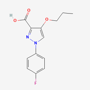 molecular formula C13H13FN2O3 B1452149 1-(4-氟苯基)-4-丙氧基-1H-吡唑-3-羧酸 CAS No. 1171790-42-3