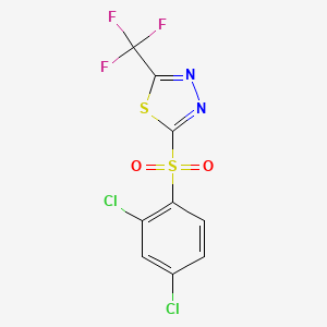 2-(2,4-Dichlorobenzene-1-sulfonyl)-5-(trifluoromethyl)-1,3,4-thiadiazole