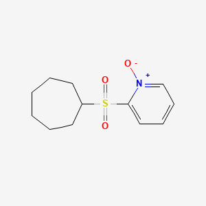 2-(Cycloheptanesulfonyl)-1-oxo-1lambda~5~-pyridine