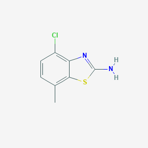 molecular formula C8H7ClN2S B145216 4-氯-7-甲基苯并[d]噻唑-2-胺 CAS No. 126920-72-7
