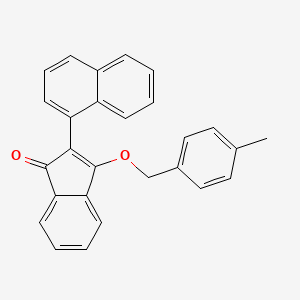 molecular formula C27H20O2 B14521627 3-[(4-Methylphenyl)methoxy]-2-(naphthalen-1-yl)-1H-inden-1-one CAS No. 62345-46-4