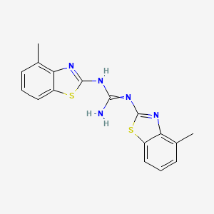 molecular formula C17H15N5S2 B14521645 N,N''-Bis[(4-methyl-1,3-benzothiazol-2-yl)]guanidine CAS No. 62540-12-9