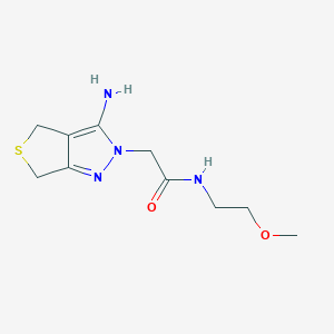 molecular formula C10H16N4O2S B1452165 2-(3-amino-4H-thieno[3,4-c]pyrazol-2(6H)-yl)-N-(2-methoxyethyl)acetamide CAS No. 1105190-43-9