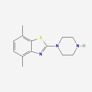 molecular formula C13H17N3S B1452166 4,7-二甲基-2-哌嗪-1-基-1,3-苯并噻唑 CAS No. 1105194-48-6
