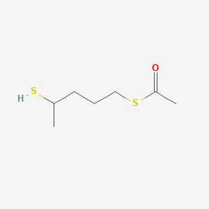 molecular formula C7H14OS2 B14521663 S-(4-Sulfanylpentyl) ethanethioate CAS No. 62873-24-9