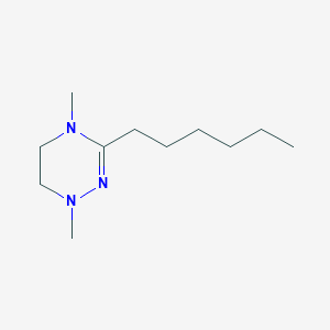 3-Hexyl-1,4-dimethyl-1,4,5,6-tetrahydro-1,2,4-triazine