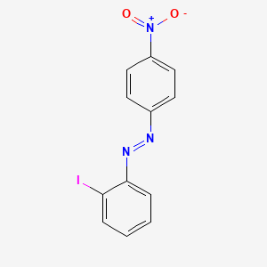 molecular formula C12H8IN3O2 B14521697 (E)-1-(2-Iodophenyl)-2-(4-nitrophenyl)diazene CAS No. 62820-78-4