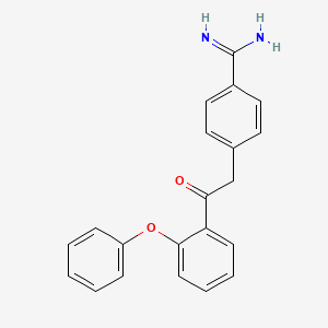 4-[2-Oxo-2-(2-phenoxyphenyl)ethyl]benzene-1-carboximidamide