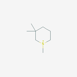 molecular formula C8H17S+ B14521728 1,3,3-Trimethylthian-1-ium CAS No. 62573-96-0