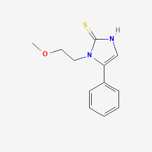 molecular formula C12H14N2OS B1452173 1-(2-methoxyethyl)-5-phenyl-1,3-dihydro-2H-imidazole-2-thione CAS No. 1094261-41-2