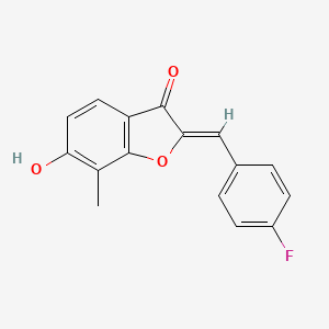 molecular formula C16H11FO3 B1452175 (2Z)-2-(4-fluorobenzylidene)-6-hydroxy-7-methyl-1-benzofuran-3(2H)-one CAS No. 1092298-07-1