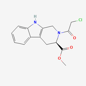 molecular formula C15H15ClN2O3 B1452178 甲基 (3R)-2-(氯乙酰)-2,3,4,9-四氢-1H-β-咔啉-3-羧酸盐 CAS No. 1217811-48-7