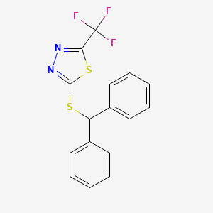 2-[(Diphenylmethyl)sulfanyl]-5-(trifluoromethyl)-1,3,4-thiadiazole