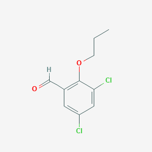 molecular formula C10H10Cl2O2 B1452183 3,5-二氯-2-丙氧基苯甲醛 CAS No. 883532-89-6