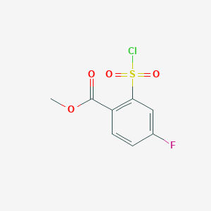 molecular formula C8H6ClFO4S B1452184 Methyl 2-(chlorosulfonyl)-4-fluorobenzoate CAS No. 1156254-63-5