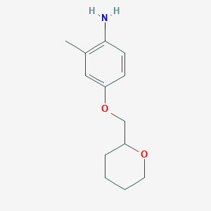 molecular formula C13H19NO2 B1452185 2-甲基-4-(四氢-2H-吡喃-2-基甲氧基)-苯胺 CAS No. 946699-43-0