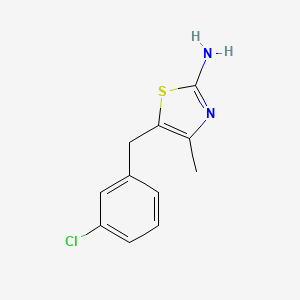 molecular formula C11H11ClN2S B1452186 5-[(3-Chlorophenyl)methyl]-4-methyl-1,3-thiazol-2-amine CAS No. 1155998-38-1