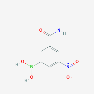 molecular formula C8H9BN2O5 B1452188 3-(甲基氨基甲酰基)-5-硝基苯硼酸 CAS No. 871332-77-3