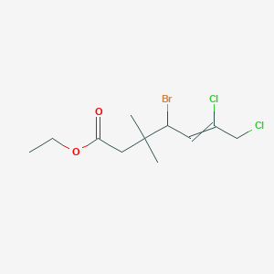 Ethyl 4-bromo-6,7-dichloro-3,3-dimethylhept-5-enoate