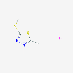 2,3-Dimethyl-5-(methylsulfanyl)-1,3,4-thiadiazol-3-ium iodide