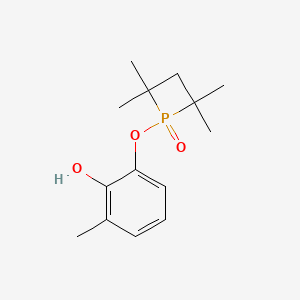 1-(2-Hydroxy-3-methylphenoxy)-2,2,4,4-tetramethyl-1lambda~5~-phosphetan-1-one