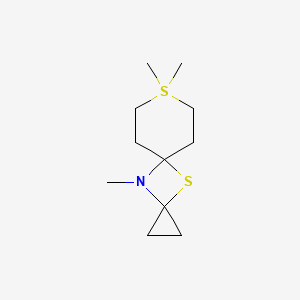 8,8,11-Trimethyl-4,8lambda~4~-dithia-11-azadispiro[2.1.5~5~.1~3~]undecane