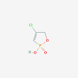 molecular formula C3H4ClO3P B14522018 4-Chloro-2-hydroxy-2,5-dihydro-1,2lambda~5~-oxaphosphol-2-one CAS No. 62416-77-7