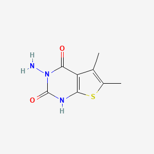 molecular formula C8H9N3O2S B14522023 3-Amino-5,6-dimethylthieno[2,3-d]pyrimidine-2,4(1H,3H)-dione CAS No. 62349-28-4